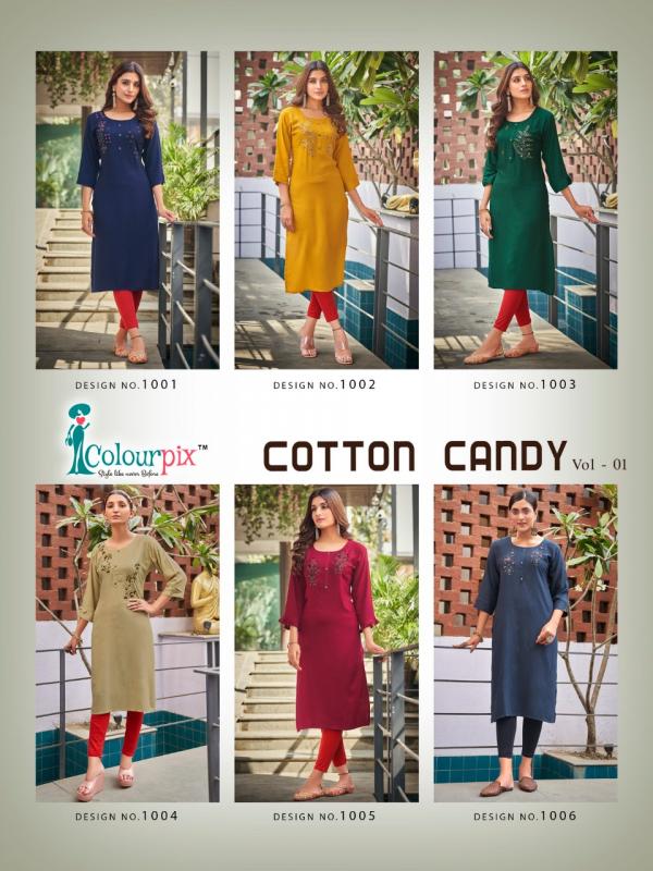 Colourpix Cotton Candy Vol 1 Fancy Designer Kurti Collection